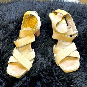 Cole Haan | NikeAir Suede Tan Sandal Heels size 9B